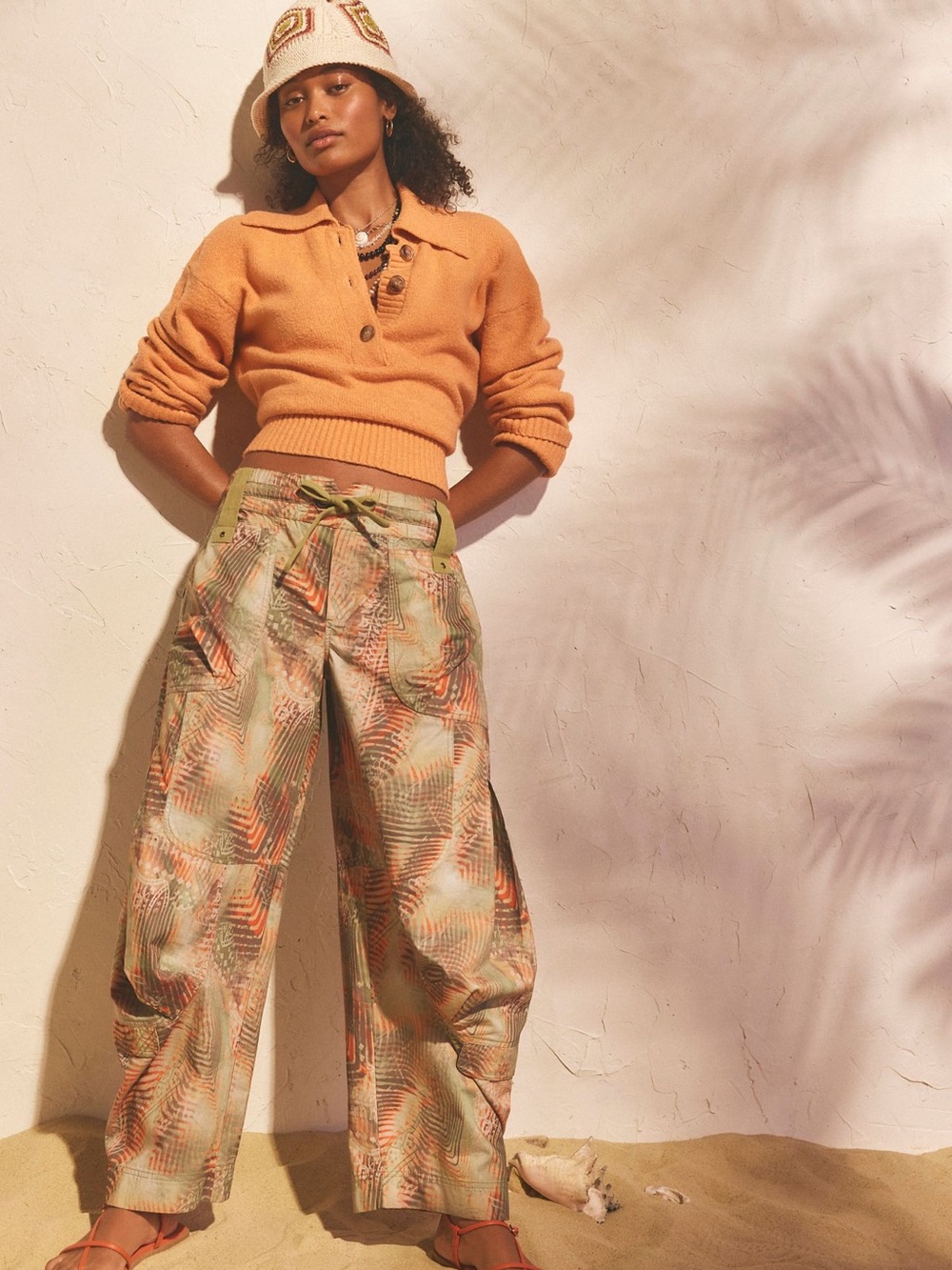 NWT We the Free Onset Printed Pull-On Cargo Pants